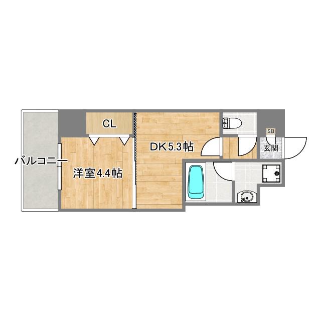 S-RESIDENCE高島平ASOLEA(1DK/3階)の間取り写真