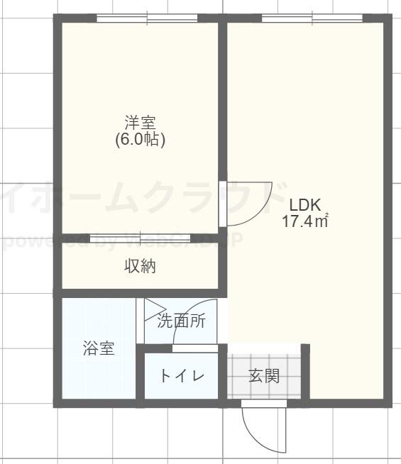 グリーンハイツ(1LDK/1階)の間取り写真