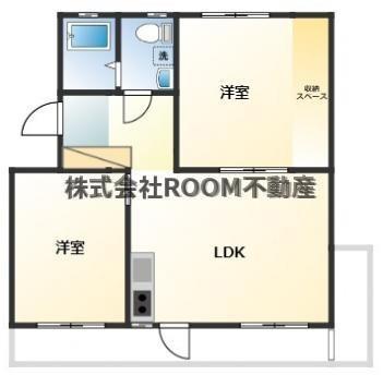フォルチュナパークサイド(2LDK/3階)の間取り写真