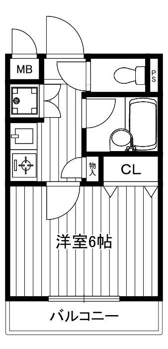 エクセシオーネ赤塚(1K/3階)の間取り写真