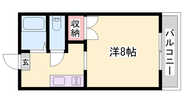 めぞん旭(1K/1階)の間取り写真