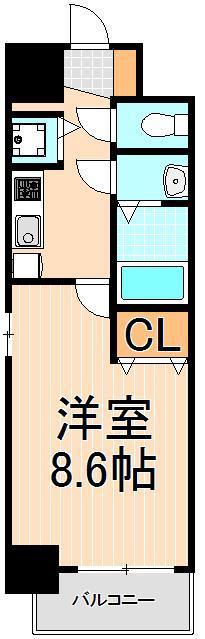 エム スクエア(1K/5階)の間取り写真