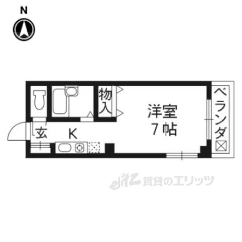 ソニックス(1K/3階)の間取り写真