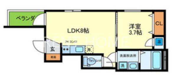 F ASECIA DIONE(1LDK/1階)の間取り写真