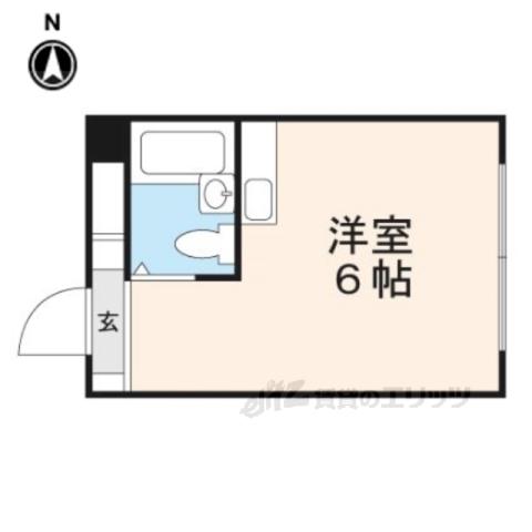 レジデンス岡本(ワンルーム/2階)の間取り写真