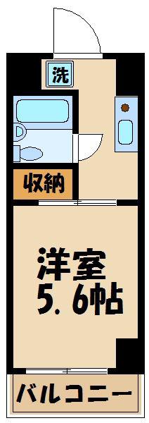 レナジア狛江(ワンルーム/3階)の間取り写真