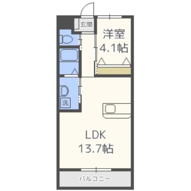 SHARON DO AQUAMARINE(1LDK/4階)の間取り写真