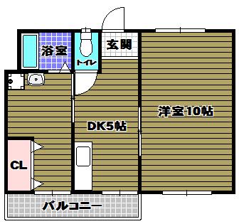 マンションサンライズ壱番館(1SDK/1階)の間取り写真