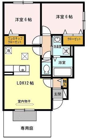 グレースメゾン(2LDK/1階)の間取り写真