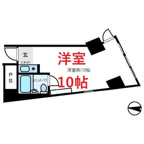 芝ビルディング(ワンルーム/7階)の間取り写真