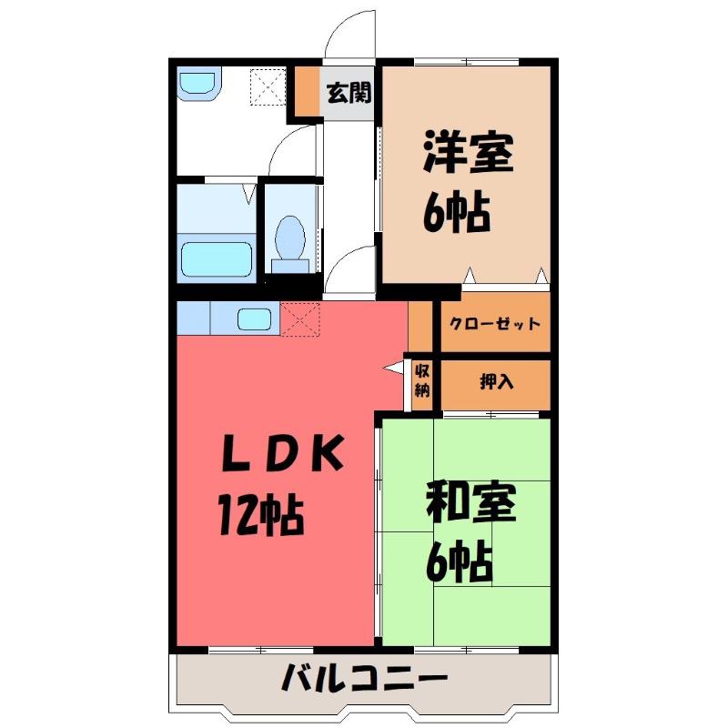 エディフィスKT(2LDK/2階)の間取り写真