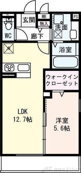 サンライズ豊里(1LDK/3階)の間取り写真