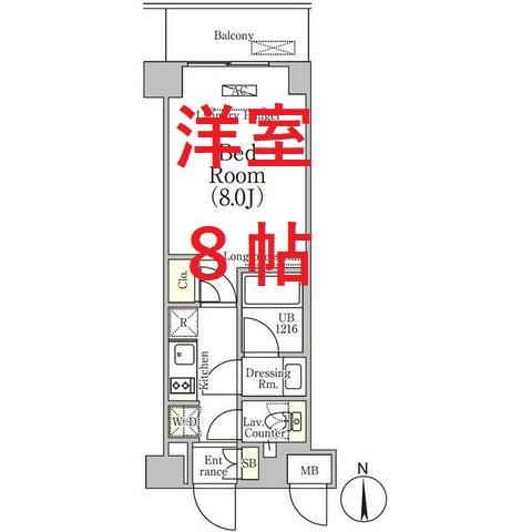ベルファース大森山王(1K/1階)の間取り写真