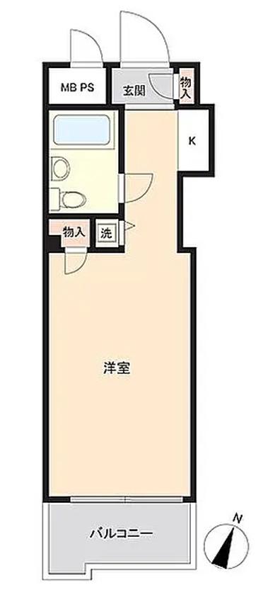 トップ千早町(ワンルーム/1階)の間取り写真