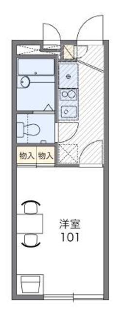 レオパレスソレーユ(1K/1階)の間取り写真