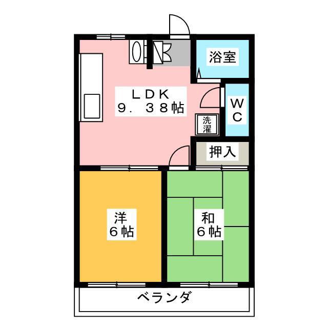 宮武ビル(2LDK/3階)の間取り写真