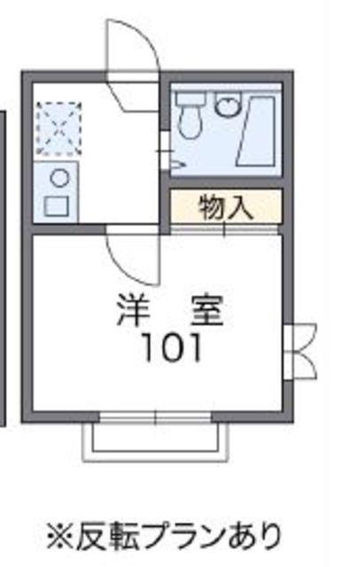 レオパレスデルニエ(1K/1階)の間取り写真