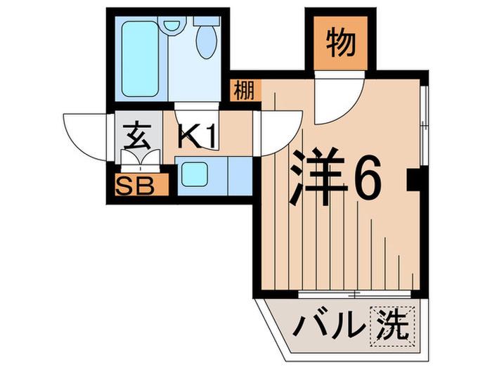 ジ・エンザン(1K/3階)の間取り写真