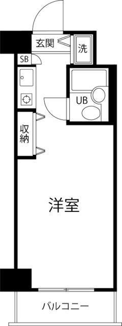 T′S GARDEN新丸子(ワンルーム/10階)の間取り写真
