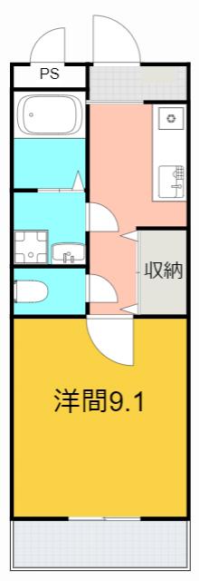 M I CRUISE(1K/2階)の間取り写真