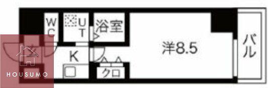 フォーリアライズ千林ヴァロ(1K/2階)の間取り写真