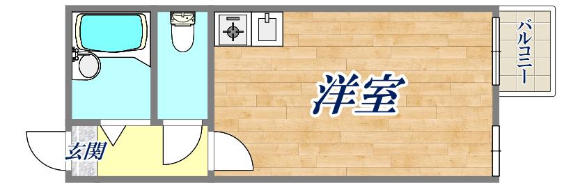 SENSE BLDG 今津駅前(1K/6階)の間取り写真