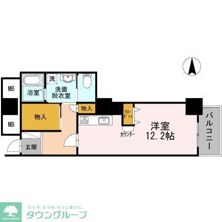 品川シーサイドビュータワー2(ワンルーム/21階)の間取り写真
