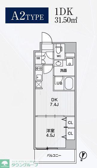 ALIVIS東十条(1DK/8階)の間取り写真