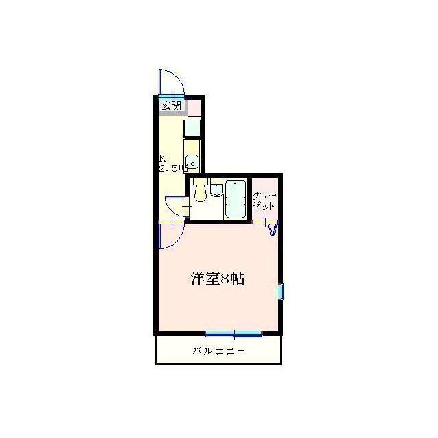 ベルウッドマンション2号館(1K/1階)の間取り写真
