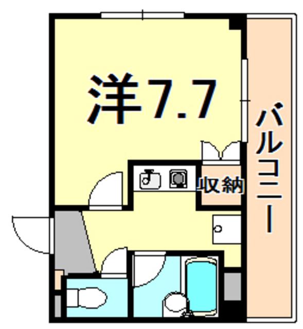 スタジオニュートラッド(1K/2階)の間取り写真