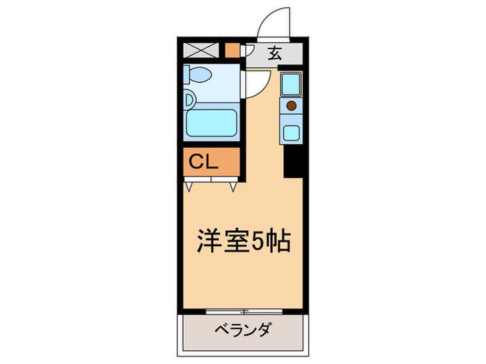 エスポワール(ワンルーム/1階)の間取り写真