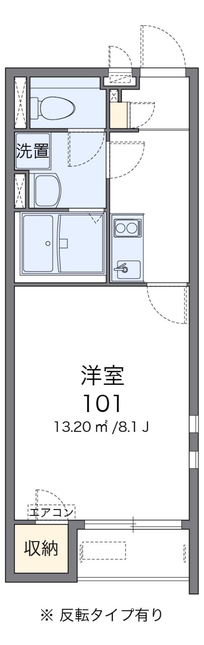 クレイノ神明(1K/1階)の間取り写真