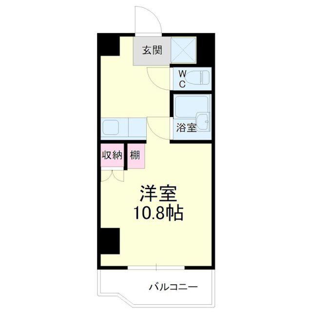 野中第5マンション(ワンルーム/2階)の間取り写真