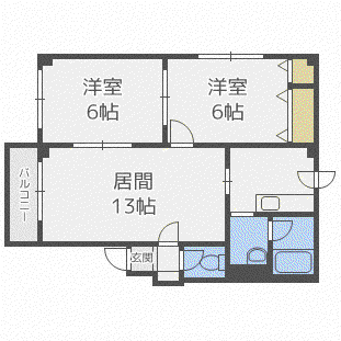 スクーデリア527(2LDK/3階)の間取り写真