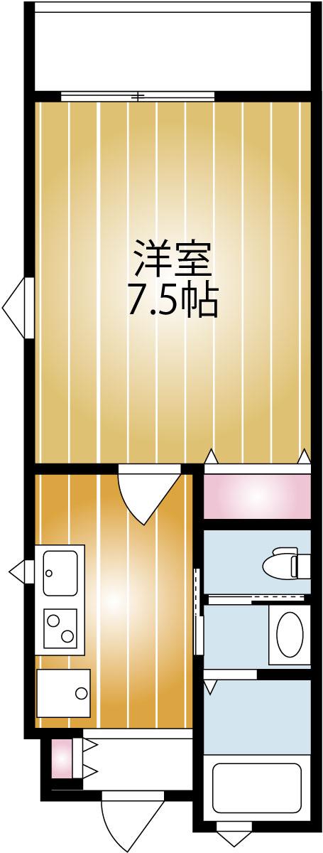 AQUE16(1K/2階)の間取り写真