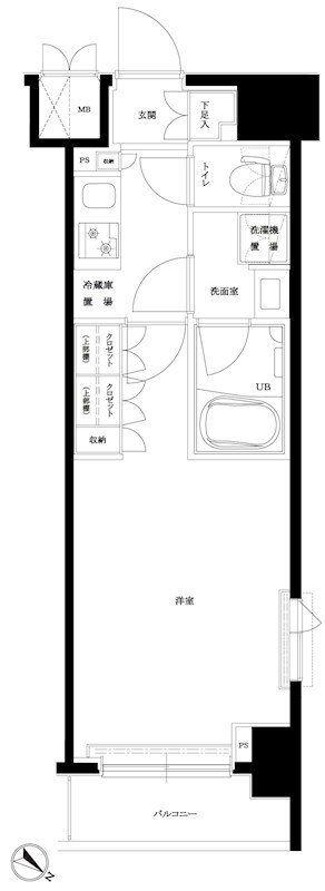 ルーブル住吉弐番館(1K/5階)の間取り写真