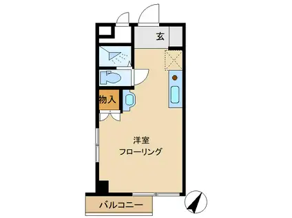 エムスビル(1K/2階)の間取り写真