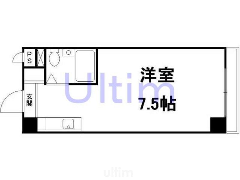 吉岡マンション(1K/3階)の間取り写真