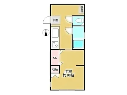 小林荘(1K/3階)の間取り写真