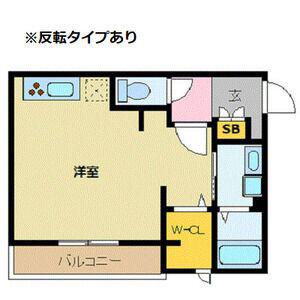 DOLCE(ワンルーム/3階)の間取り写真