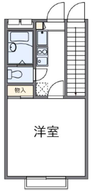 レオパレス鶴間アイリスII(1K/1階)の間取り写真
