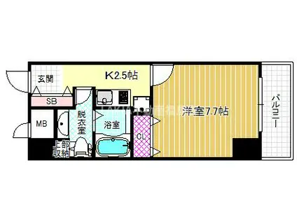 SHINE&SHINE55(1K/10階)の間取り写真