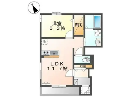 SCHAAN CARTER(1LDK/1階)の間取り写真