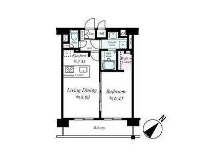 プレサンス名古屋STATIONビジュ(1LDK/12階)の間取り写真