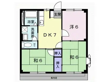 MハイツI(3DK/1階)の間取り写真