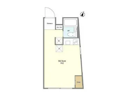 EST LARGO SHIBUYA(ワンルーム/3階)の間取り写真