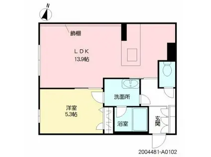 シャーメゾンPROST(1LDK/1階)の間取り写真