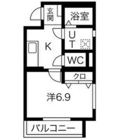 エルピスI(1K/2階)の間取り写真
