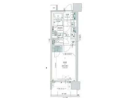 オープンレジデンシア東別院(1K/6階)の間取り写真