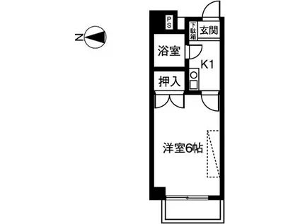 SURFER DREAM II(1K/3階)の間取り写真